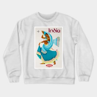 Vintage Travel Poster India Sabena Crewneck Sweatshirt